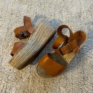 Soludos Minorca Leather Espadrille Platform Sandals